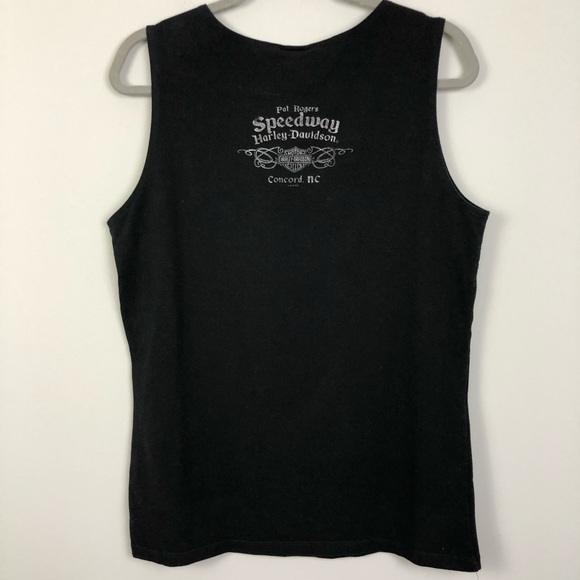 Black studded Harley Davidson top - Picture 6 of 7